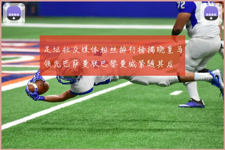 足坛社交媒体粉丝排行榜揭晓皇马领先巴萨曼联巴黎曼城紧随其后